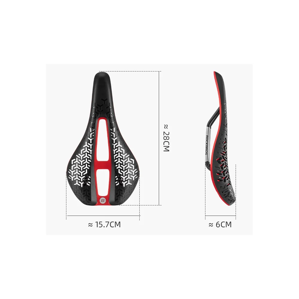 Sedlo RB s otvorom čierno-červené